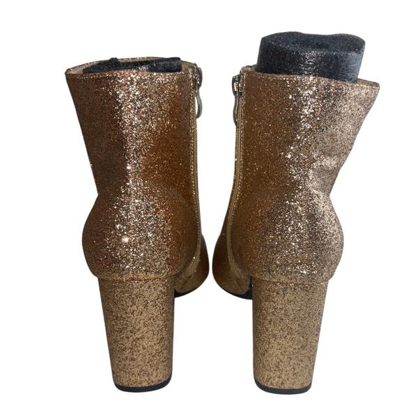 NWOT Gold Glitter Ankle Boots Size EU 41 / US 10-10.5 - Picture 5 of 9